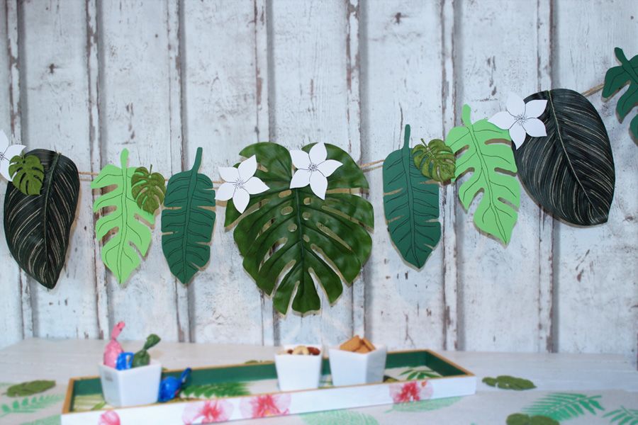 Bl&auml;ttergirlande im Sommer - Sommerparty Teil IV