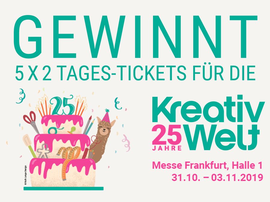 Gewinnspiel: 5 x 2 Tickets f&uuml;r die Kreativ Welt in Frankfurt